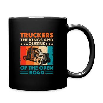 Trucker Fahren Papa Trucker Vater LKW-Fahrer - Tasse einfarbig - Schwarz - Rechts