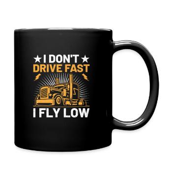 Trucker Fahren Papa Trucker Vater LKW-Fahrer - Tasse einfarbig - Schwarz - Rechts