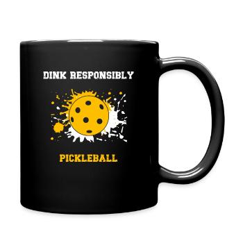 Dink Responsibly Don't Get Smashed - Full Colour Mug - black - Right