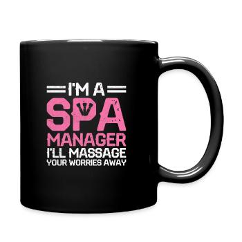 SPA Manager Job Wellness Funny SPA Management Sayi - Full Colour Mug - black - Right