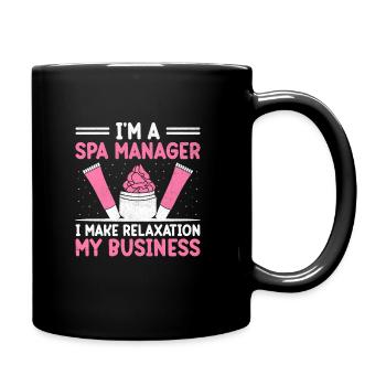 SPA Manager Job Wellness Funny SPA Management Sayi - Full Colour Mug - black - Right