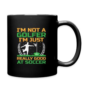Footgolf Player Foot Golf Playing Footgolfers Foot - Full Colour Mug - black - Right