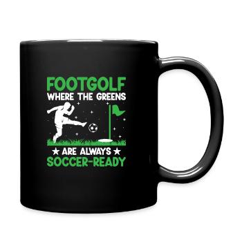 Footgolf Player Foot Golf Playing Footgolfers Foot - Full Colour Mug - black - Right
