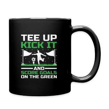 Footgolf Player Foot Golf Playing Footgolfers Foot - Full Colour Mug - black - Right