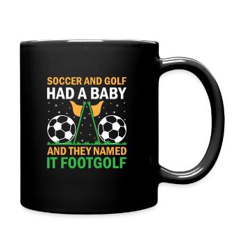 Footgolf Player Foot Golf Footgolfers Foot spielen - Tasse einfarbig - Schwarz - Rechts