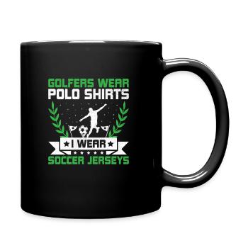 Footgolf Player Foot Golf Playing Footgolfers Foot - Full Colour Mug - black - Right