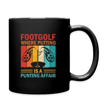 Footgolf Player Foot Golf Playing Footgolfers Foot - Full Colour Mug - black - Right