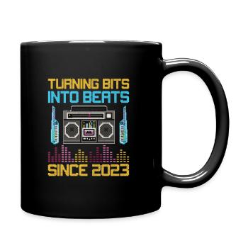 Chiptune Music Lover Groove zu den Bleeps und Bloo - Tasse einfarbig - Schwarz - Rechts