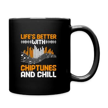 Chiptune Music Lover Groove to the Bleeps and Bloo - Full Colour Mug - black - Right