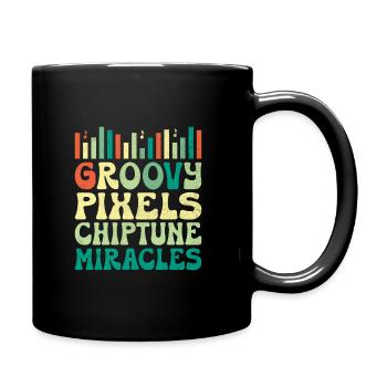 Chiptune Music Lover Groove to the Bleeps and Bloo - Full Colour Mug - black - Right