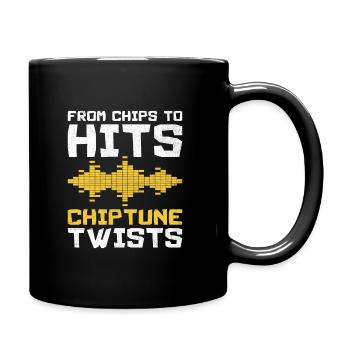 Chiptune Music Lover Groove to the Bleeps and Bloo - Full Colour Mug - black - Right