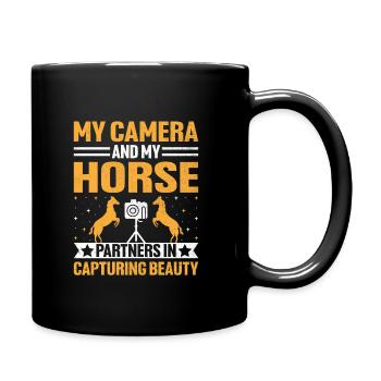 Horse Photography Horseback Riding Horses Hobby Ph - Full Colour Mug - black - Right