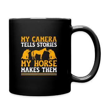 Horse Photography Horseback Riding Horses Hobby Ph - Full Colour Mug - black - Right