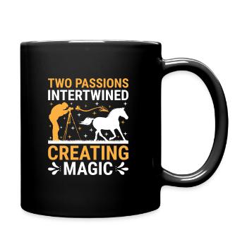 Photographie de cheval Équitation Chevaux Hobby Ph - Mug uni - noir - Droite