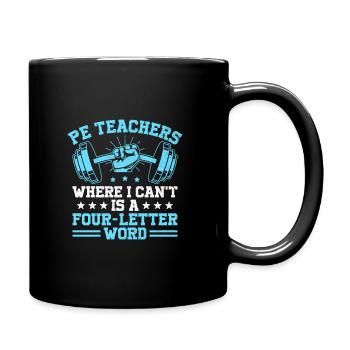 Physical Education Teacher PE Teachers School Spor - Full Colour Mug - black - Right