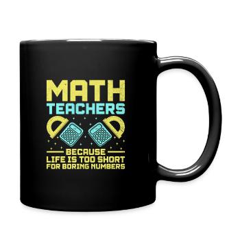 Mathelehrer Schullehrer Lustige Mathelehrer S - Tasse einfarbig - Schwarz - Rechts