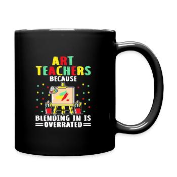 Kunstlehrer Schullehrer Lustige Kunstlehrer Scho - Tasse einfarbig - Schwarz - Rechts