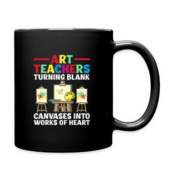 Kunstlehrer Schullehrer Lustige Kunstlehrer Scho - Tasse einfarbig - Schwarz - Rechts