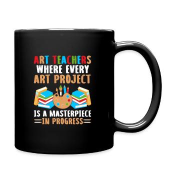 Kunstlehrer Schullehrer Lustige Kunstlehrer Scho - Tasse einfarbig - Schwarz - Rechts