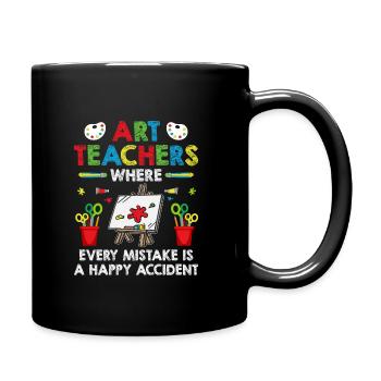 Kunstlehrer Schullehrer Lustige Kunstlehrer Scho - Tasse einfarbig - Schwarz - Rechts