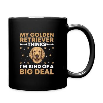 Mon Golden Retriever pense que je suis un gros problème - Mug uni - noir - Droite