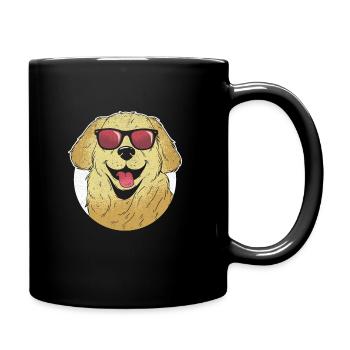 Golden Retriever Sunglasses GR Dog Retrievers - Full Colour Mug - black - Right