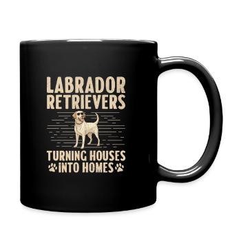 Labradors Retrievers Des Maisons En Foyers Laboratoire - Mug uni - noir - Droite