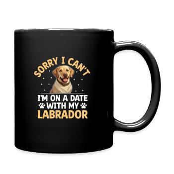 Désolé je ne peux pas, j’ai un rendez-vous avec mon labrador Retri - Mug uni - noir - Droite