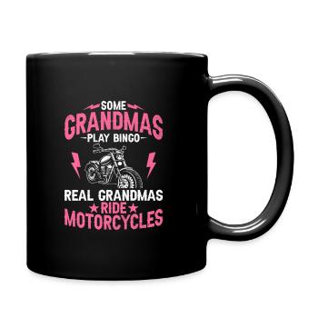Some Grandmas Play Bingo Real Grandmas Ride Motorc - Full Colour Mug - black - Right