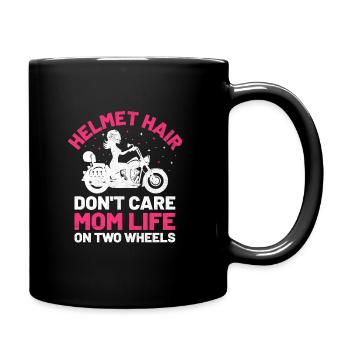 Helm Haare Kümmern Sie sich nicht um das Leben der Mutter auf zwei Rädern - Tasse einfarbig - Schwarz - Rechts