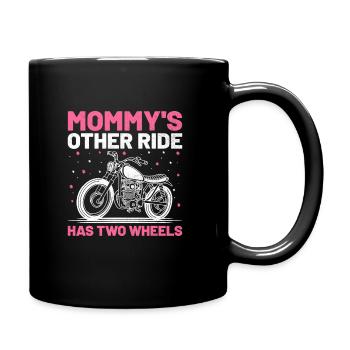 Mommy's Other Ride hat einen zweirädrigen Motorradmotor - Tasse einfarbig - Schwarz - Rechts