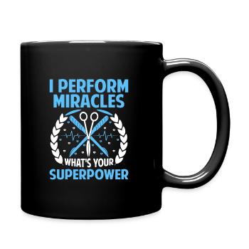 Je fais des miracles Quel est ton chirurgien super-puissant - Mug uni - noir - Droite