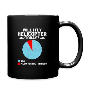 Vais-je piloter un hélicoptère aujourd’hui hélicoptères Aviator Pi - Mug uni - noir - Droite