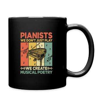 Pianistes On ne joue pas On crée de la poésie musicale Pi - Mug uni - noir - Droite