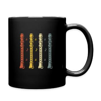 Enregistreur rétro Joueur d’instrument de musique Musicien - Mug uni - noir - Droite