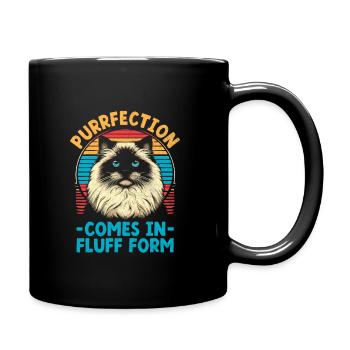 Purrfection Kommt In Pluff Form Ragdoll Ragdolls C - Tasse einfarbig - Schwarz - Rechts