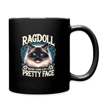 Ragdoll Plus qu’un joli visage Ragdolls Cat - Mug uni - noir - Droite
