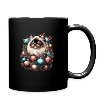 Ragdoll Christmas Ball Cat Lover Ragdolls Cats - Full Colour Mug - black - Right