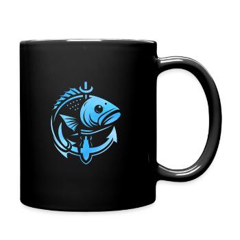 Angelhaken Forelle Angeln Angler Fischer Barsch Angl - Tasse einfarbig - Schwarz - Rechts