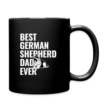 Bester Deutscher Schäferhund Vater aller Zeiten Hundeliebhaber GSD - Tasse einfarbig - Schwarz - Rechts