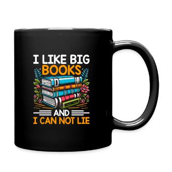 I Like Big Books And I Can Not Lie Bookworm - Full Colour Mug - black - Right