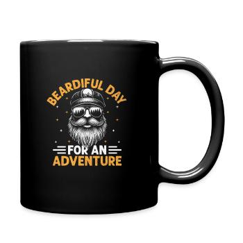 Beardiful Dad For An Adventure Beard Facial Hair - Full Colour Mug - black - Right