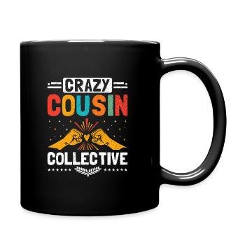 Crazy Cousin Réunion de Famille Collective Cousins - Mug uni - noir - Droite