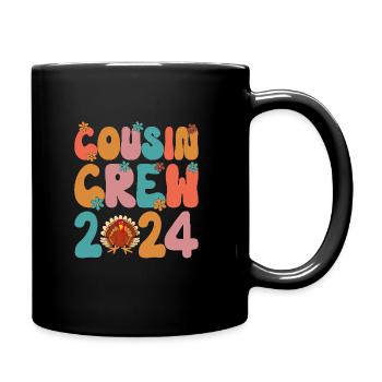 Cousin Crew 2024 Pregnancy Announcement Family - Full Colour Mug - black - Right