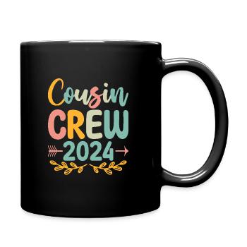 Cousin Crew 2024 Pregnancy Announcement Family - Full Colour Mug - black - Right