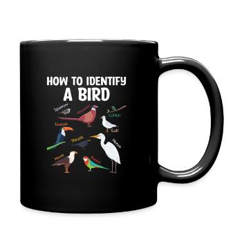 How To Identify A Bird Birdwatching Birdwatcher - Full Colour Mug - black - Right