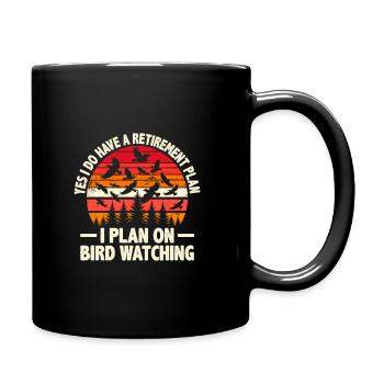 Ja, ich habe einen Altersvorsorgeplan, den ich für Bird plane - Tasse einfarbig - Schwarz - Rechts