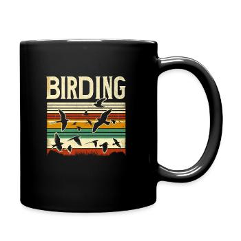 Vogelbeobachtung Vogelbeobachter Vogelbeobachtung Vogelbeobachtung Vogelbeobachter Vögel - Tasse einfarbig - Schwarz - Rechts