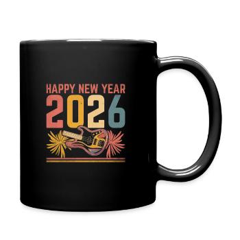 Frohes Neues Jahr 2026 Bassist Bassist Bassist Musiker - Tasse einfarbig - Schwarz - Rechts