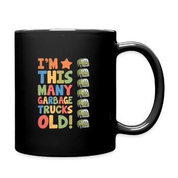J’ai autant de camions à ordures vieux de 7 ans - Mug uni - noir - Droite